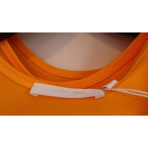 Helmut Lang Women's Asymmetric Tank TOP Apricot NWT 265 Sz XS IRRG - Picture 12 of 15